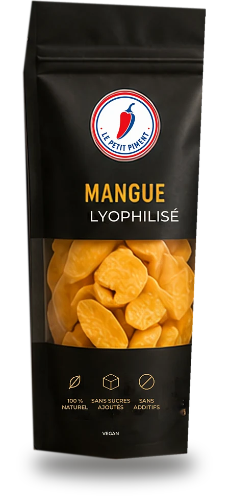 Sachet de mangue lyophilisée